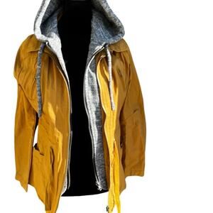 Love Tree cotton jacket with contrasting hood, women's size M
